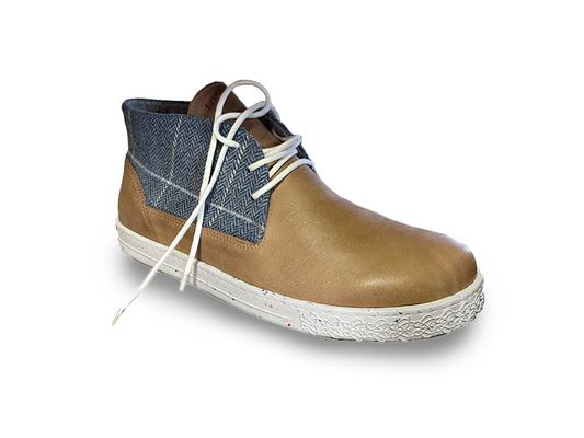 Chuck - Leather / Tweed - Tan / Blue