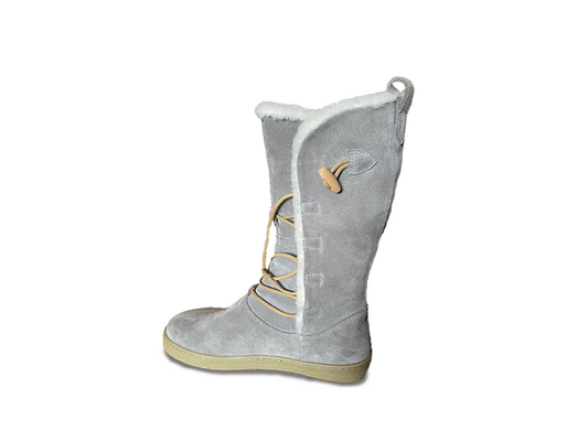 Pipa - Leather / Fur - Gray