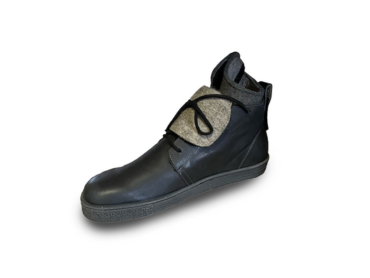 Sequoia - Leather / Wool - Black &amp; Gray